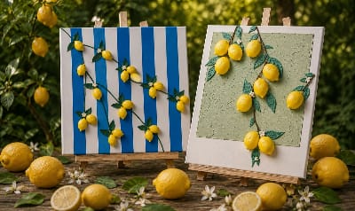 Арт-вечеринка Artvibes: объёмные лимоны на холсте
